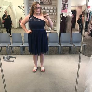 David’s bridal navy blue dress